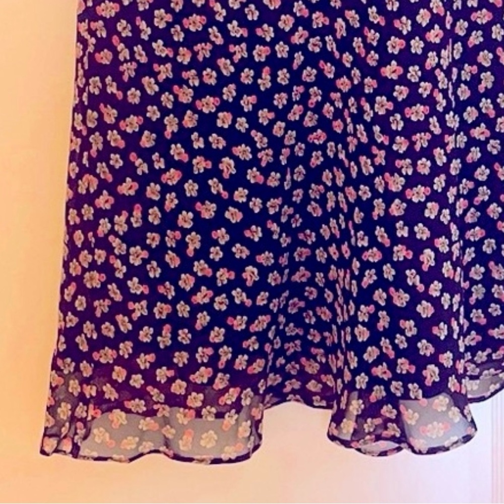 EUC! Black Flowy Floral Skirt size 10